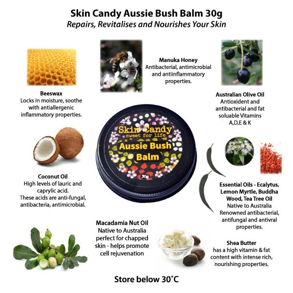SKIN CANDY Aussie Bush Skincare Balm | All-Natural Outdoor Lifestyle Skin Balm - OZ Boomerangs