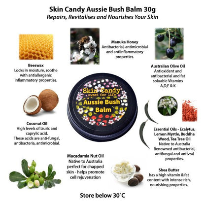 SKIN CANDY Aussie Bush Skincare Balm | All-Natural Outdoor Lifestyle Skin Balm - OZ Boomerangs