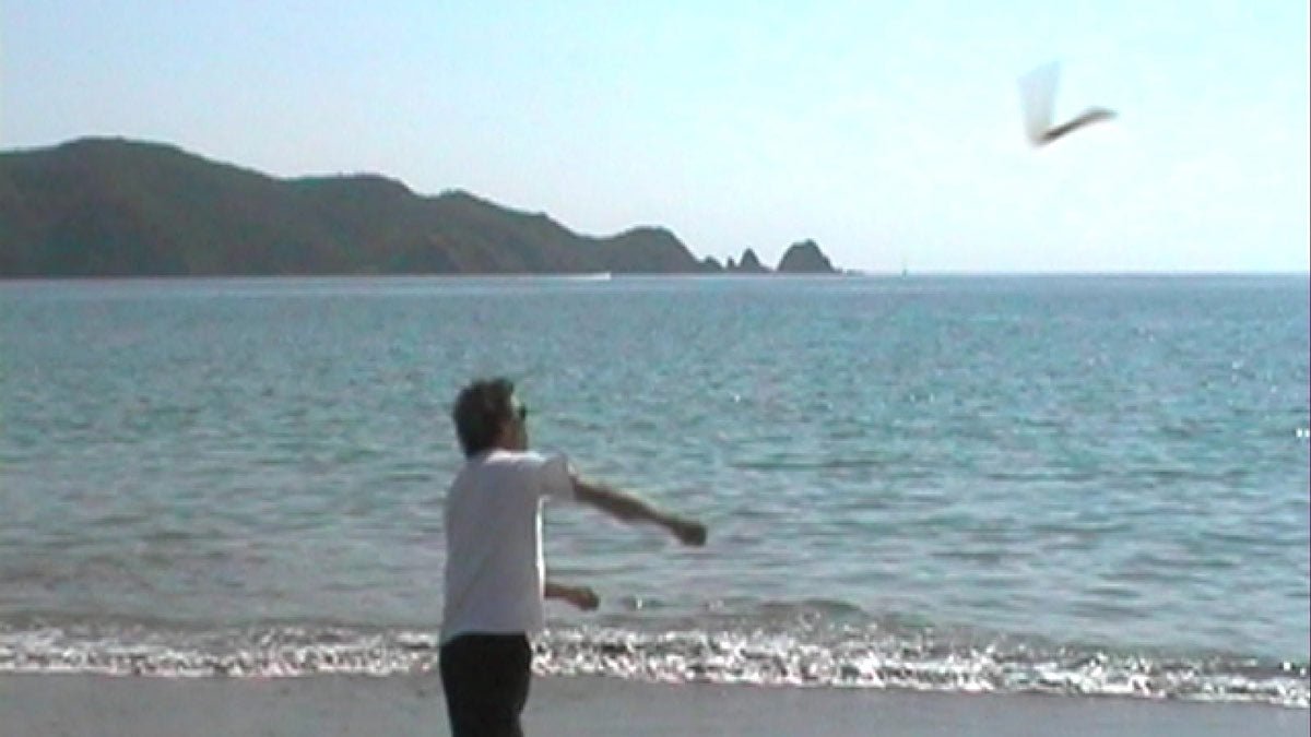 OZ Boomerangs Aussie Magic Sport Boomerang on Bland Bay