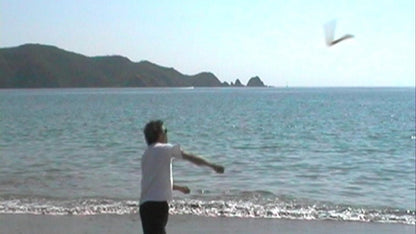 OZ Boomerangs Aussie Magic Sport Boomerang on Bland Bay