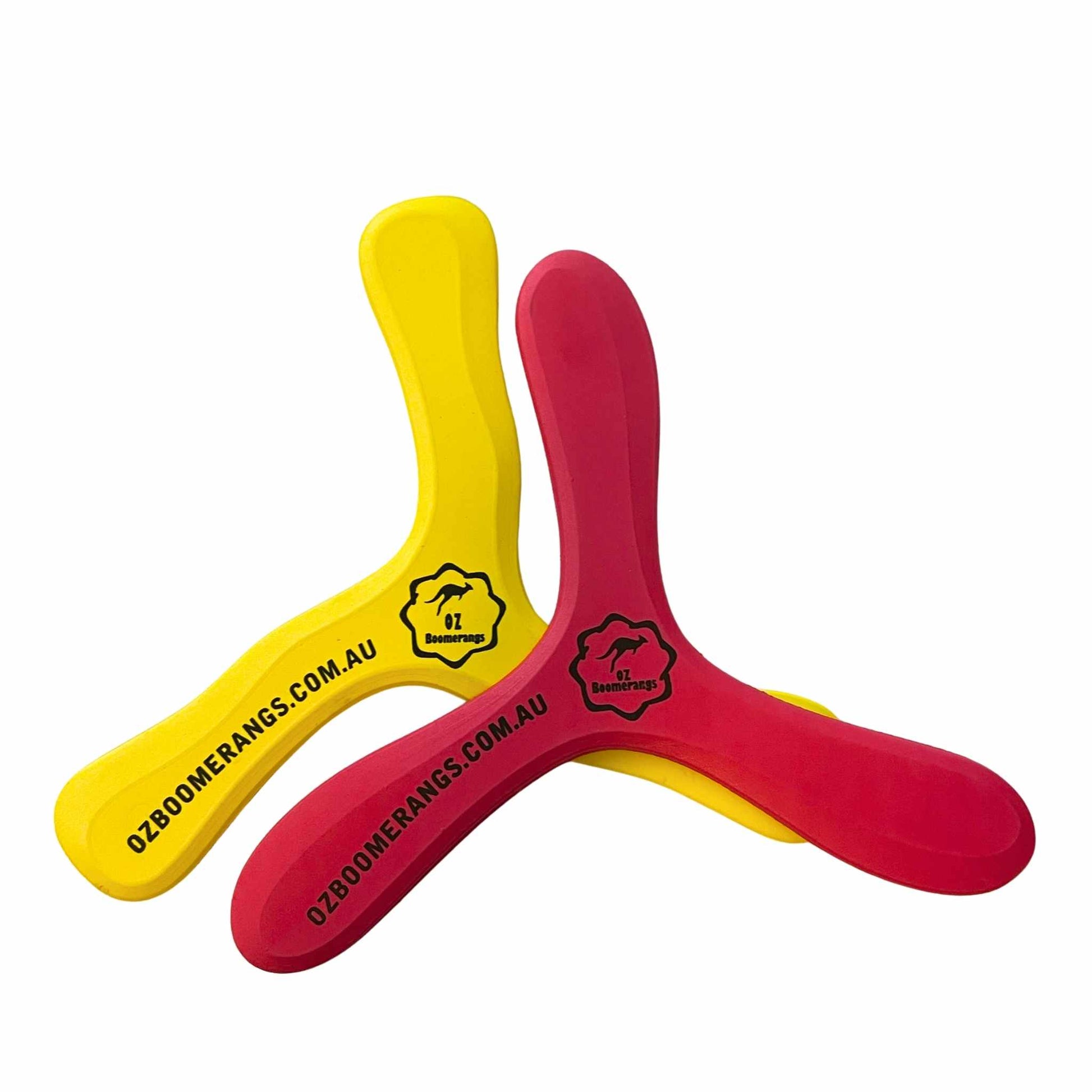 DOUBLE THE FUN Foam Boomerang Twin Pack | OZzie Icerunner, OZzie Emu - OZ Boomerangs