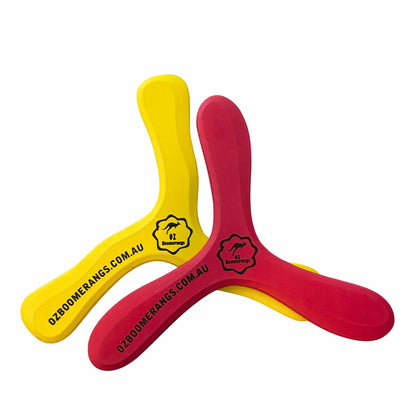 DOUBLE THE FUN Foam Boomerang Twin Pack | OZzie Icerunner, OZzie Emu - OZ Boomerangs